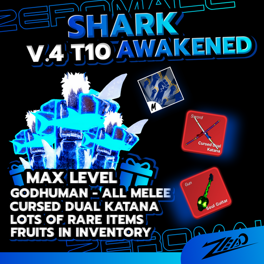 Roblox Blox Fruits Account Race Awakening Shark V4 T10