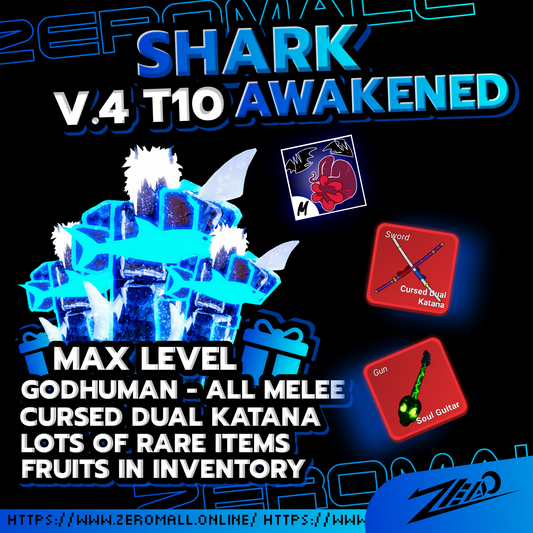 Roblox Blox Fruits Account Race Awakening Shark V4 T10 Sanguine Art